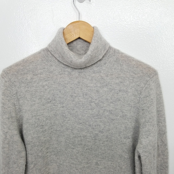 Charter Club Luxury Cashmere Turtleneck Longsleeve Pull-over Gre Sweater Size XL - Picture 7 of 13